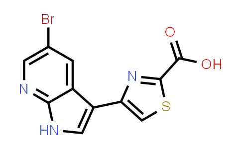 CAS No. 1046793-72-9, 2-Thiazolecarboxylic acid, 4-(5-bromo-1H-pyrrolo[2,3-b]pyridin-3-yl)-