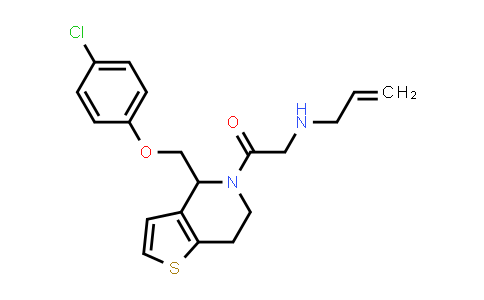 1047952-89-5 | Ethanone, 1-[4-[(4-chlorophenoxy)methyl]-6,7-dihydrothieno[3,2-c]pyridin-5(4H)-yl]-2-(2-propen-1-ylamino)-