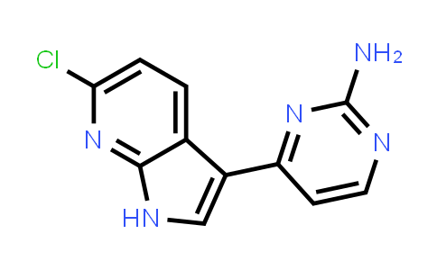 CAS No. 1048967-03-8, 2-Pyrimidinamine, 4-(6-chloro-1H-pyrrolo[2,3-b]pyridin-3-yl)-
