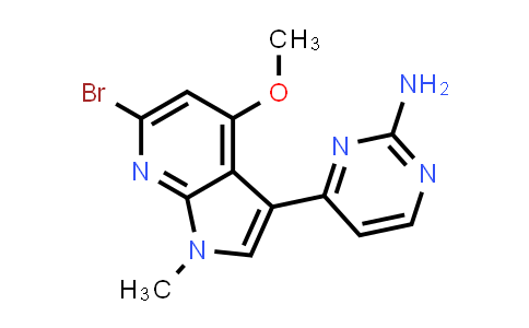 CAS No. 1048967-63-0, 2-Pyrimidinamine, 4-(6-bromo-4-methoxy-1-methyl-1H-pyrrolo[2,3-b]pyridin-3-yl)-