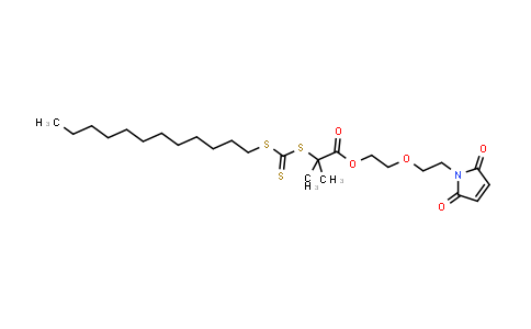 CAS No. 1050217-24-7, 2-(2-(2,5-Dioxo-2,5-dihydro-1H-pyrrol-1-yl)ethoxy)ethyl 2-(((dodecylthio)carbonothioyl)thio)-2-methylpropanoate
