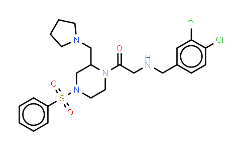 1053179-66-0 | Ethanone, 2-[(3,4-dichlorophenyl)methylamino]-1-[4-(phenylsulfonyl)-2-(1-pyrrolidinylmethyl)-1-piperazinyl]-