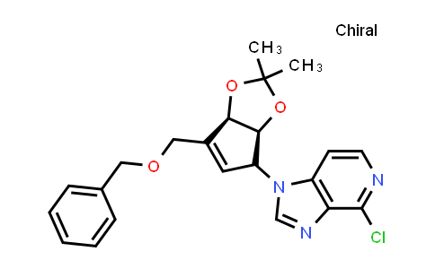 CAS No. 105522-07-4, 1-((3aS,6aR)-6-(benzyloxymethyl)-2,2-dimethyl-4,6a-dihydro-3aH-cyclopenta[d][1,3]dioxol-4-yl)-4-chloro-1H-imidazo[4,5-c]pyridine