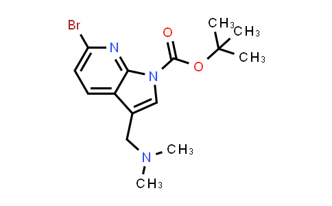 CAS No. 1056135-37-5, 1H-Pyrrolo[2,3-b]pyridine-1-carboxylic acid, 6-bromo-3-[(dimethylamino)methyl]-, 1,1-dimethylethyl ester