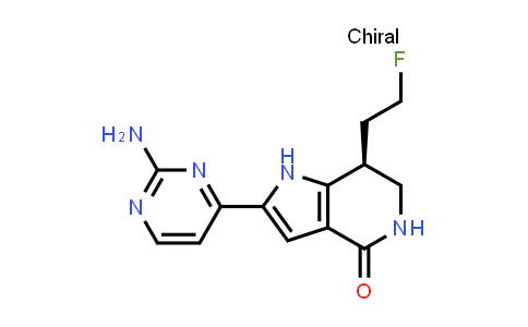 CAS No. 1057097-72-9, 4H-Pyrrolo[3,2-c]pyridin-4-one, 2-(2-amino-4-pyrimidinyl)-7-(2-fluoroethyl)-1,5,6,7-tetrahydro-, (7S)-