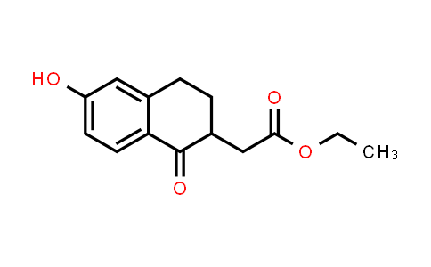CAS No. 105806-38-0, Ethyl 2-(6-hydroxy-1-oxo-1,2,3,4-tetrahydronaphthalen-2-yl)acetate
