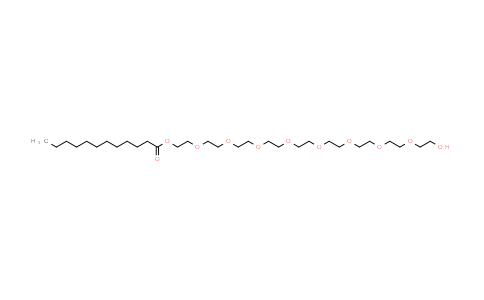 CAS No. 106-08-1, 26-Hydroxy-3,6,9,12,15,18,21,24-octaoxahexacosyl dodecanoate
