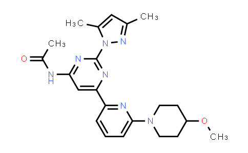 CAS No. 1061747-72-5, Acetamide, N-[2-(3,5-dimethyl-1H-pyrazol-1-yl)-6-[6-(4-methoxy-1-piperidinyl)-2-pyridinyl]-4-pyrimidinyl]-