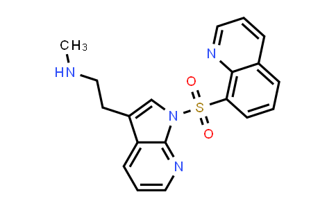 CAS No. 1063939-03-6, 1H-Pyrrolo[2,3-b]pyridine-3-ethanamine, N-methyl-1-(8-quinolinylsulfonyl)-
