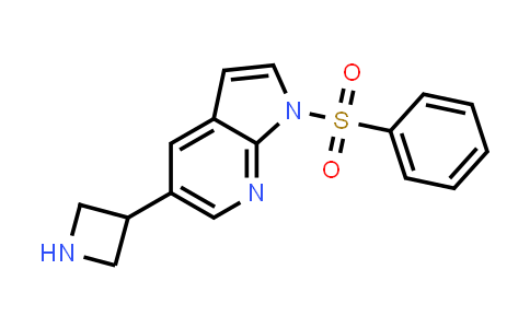 CAS No. 1063994-29-5, 1H-Pyrrolo[2,3-b]pyridine, 5-(3-azetidinyl)-1-(phenylsulfonyl)-