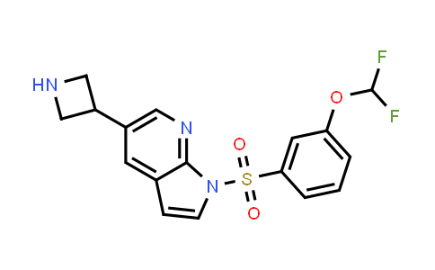 CAS No. 1063995-16-3, 1H-Pyrrolo[2,3-b]pyridine, 5-(3-azetidinyl)-1-[[3-(difluoromethoxy)phenyl]sulfonyl]-