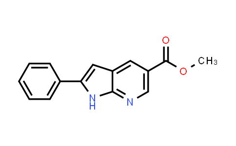 CAS No. 1064461-09-1, 1H-Pyrrolo[2,3-b]pyridine-5-carboxylic acid, 2-phenyl-, methyl ester