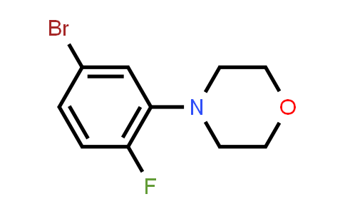 CAS No. 1065169-38-1, 4-(5-Bromo-2-fluorophenyl)morpholine
