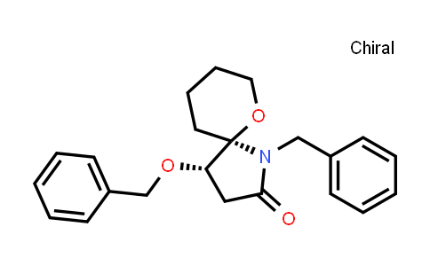 CAS No. 1065519-47-2, 6-Oxa-1-azaspiro[4.5]decan-2-one, 4-(phenylmethoxy)-1-(phenylmethyl)-, (4S,5R)-