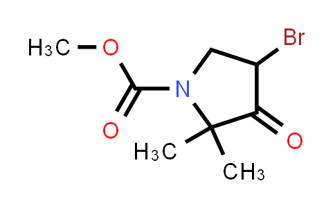 CAS No. 106556-69-8, Methyl 4-bromo-2,2-dimethyl-3-oxopyrrolidine-1-carboxylate