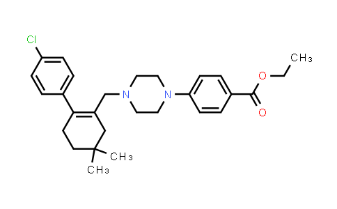 CAS No. 1065604-70-7, Benzoic acid, 4-[4-[[2-(4-chlorophenyl)-5,5-dimethyl-1-cyclohexen-1-yl]methyl]-1-piperazinyl]-, ethyl ester
