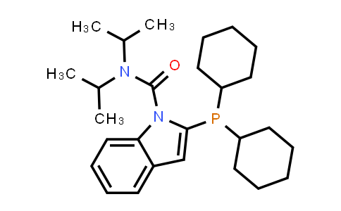 CAS No. 1067175-36-3, 2-(Dicyclohexylphosphino)-N,N-bis(1-methylethyl)-1H-indole-1-carboxamide