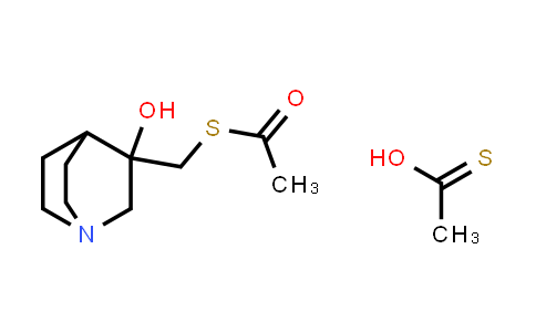 CAS No. 1067881-02-0, Ethanethioic acid, compd. with S-(3-hydroxy-1-azabicyclo[2.2.2]oct-3-yl)methyl ethanethioate