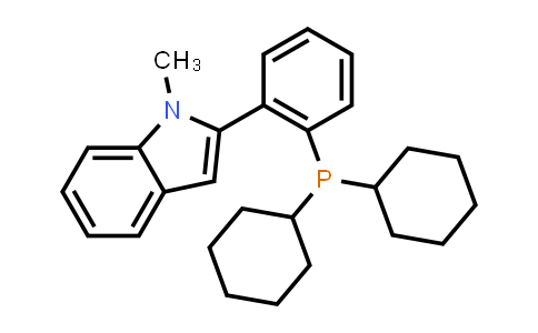 CAS No. 1067883-58-2, 2-[2-(Dicyclohexylphosphino)phenyl]-1-methyl-1H-indole