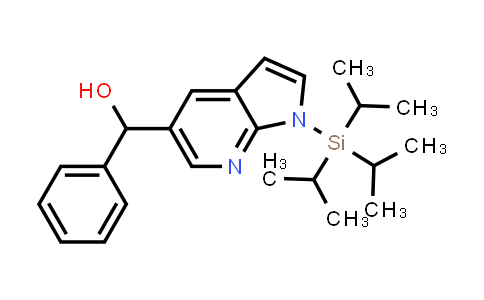 CAS No. 1067887-47-1, phenyl(1-(triisopropylsilyl)-1H-pyrrolo[2,3-b]pyridin-5-yl)methanol