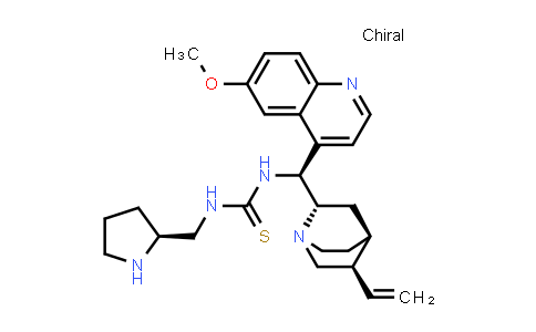 CAS No. 1068504-58-4, N-[(8α,9S)-6'-Methoxycinchonan-9-yl]-N'-[(2S)-2-pyrrolidinylmethyl]thiourea