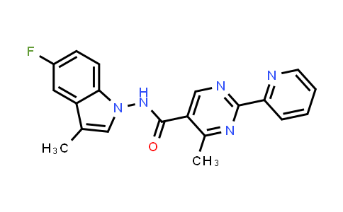 CAS No. 1068967-96-3, 5-Pyrimidinecarboxamide, N-(5-fluoro-3-methyl-1H-indol-1-yl)-4-methyl-2-(2-pyridinyl)-