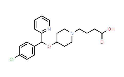 CAS No. 1070505-53-1, 4-(4-((4-Chlorophenyl)(pyridin-2-yl)methoxy)piperidin-1-yl)butanoic acid