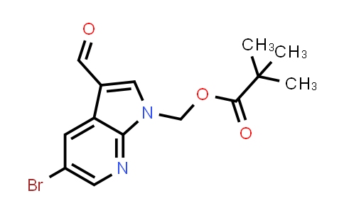 CAS No. 1070978-37-8, Propanoic acid, 2,2-dimethyl-, (5-bromo-3-formyl-1H-pyrrolo[2,3-b]pyridin-1-yl)methyl ester