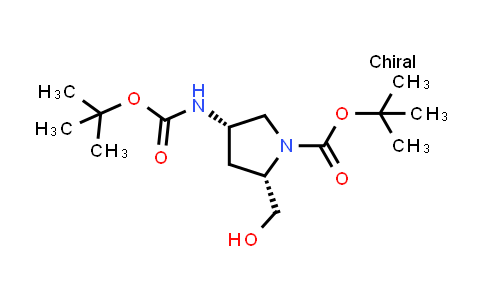 CAS No. 1071062-87-7, (2S,4S)-tert-Butyl 4-((tert-butoxycarbonyl)amino)-2-(hydroxymethyl)pyrrolidine-1-carboxylate