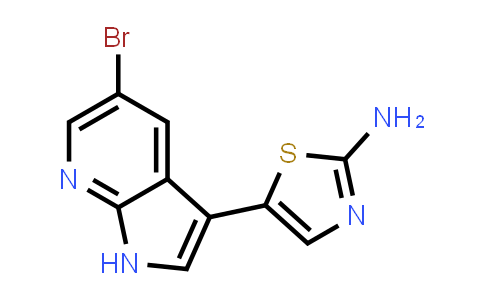 CAS No. 1071455-03-2, 5-(5-Bromo-1H-pyrrolo[2,3-b]pyridin-3-yl)thiazol-2-amine