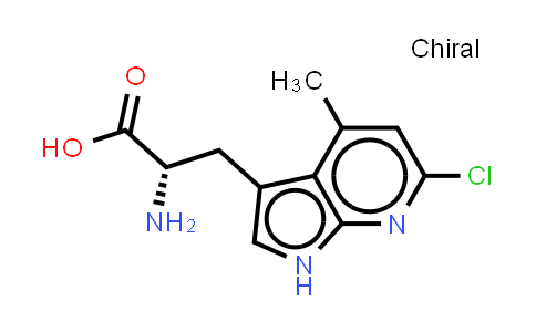 CAS No. 1071754-70-5, 1H-Pyrrolo[2,3-b]pyridine-3-propanoic acid, a-amino-6-chloro-4-methyl-, (aS)-