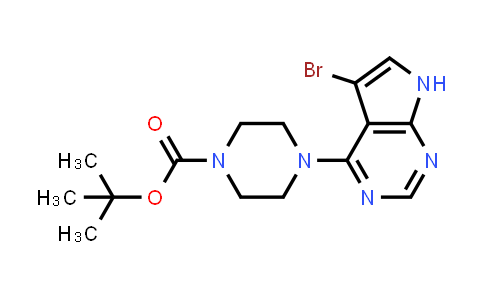 CAS No. 1072027-36-1, 4-(4-BOC-1-PIPERAZINYL)-5-BROMO-7H-PYRROLO[2,3-D]PYRIMIDINE