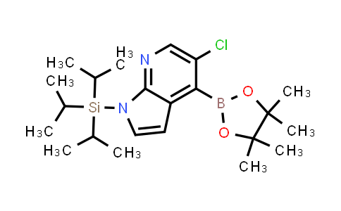 CAS No. 1072152-34-1, 5-chloro-4-(4,4,5,5-tetramethyl-1,3,2-dioxaborolan-2-yl)-1-(triisopropylsilyl)-1H-pyrrolo[2,3-b]pyridine
