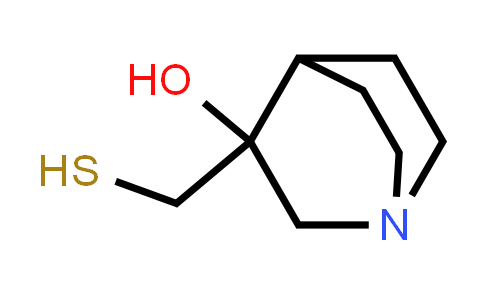 CAS No. 107220-26-8, 1-Azabicyclo[2.2.2]octan-3-ol, 3-(mercaptomethyl)-