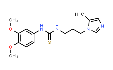 CAS No. 1072801-42-3, 1-(3,4-Dimethoxyphenyl)-3-(3-(5-methyl-1H-imidazol-1-yl)propyl)thiourea