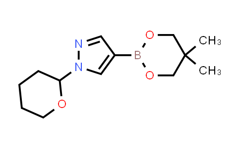 CAS No. 1072944-26-3, 1H-Pyrazole, 4-(5,5-dimethyl-1,3,2-dioxaborinan-2-yl)-1-(tetrahydro-2H-pyran-2-yl)-