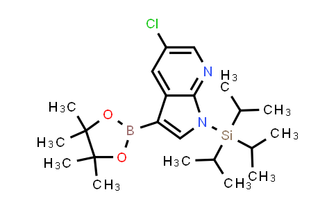 CAS No. 1073338-95-0, 5-chloro-3-(4,4,5,5-tetramethyl-1,3,2-dioxaborolan-2-yl)-1-(triisopropylsilyl)-1H-pyrrolo[2,3-b]pyridine