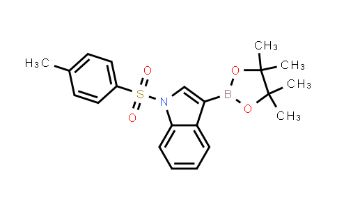 CAS No. 1073354-51-4, 1-[(4-Methylphenyl)sulfonyl]-3-(4,4,5,5-tetramethyl-1,3,2-dioxaborolan-2-yl)-1H-indole