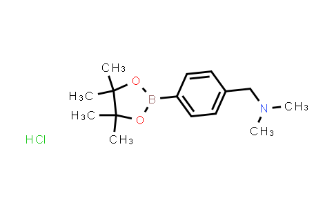 CAS No. 1073371-85-3, N,N-Dimethyl-1-(4-(4,4,5,5-tetramethyl-1,3,2-dioxaborolan-2-yl)phenyl)methanamine hydrochloride