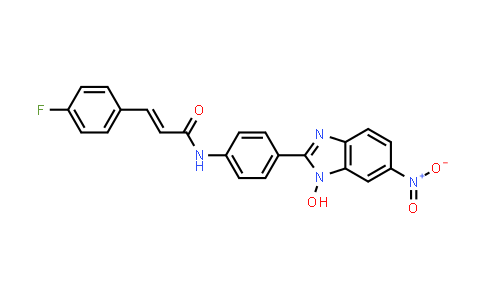 CAS No. 1073519-91-1, 2-Propenamide, 3-(4-fluorophenyl)-N-[4-(1-hydroxy-6-nitro-1H-benzimidazol-2-yl)phenyl]-, (2E)-