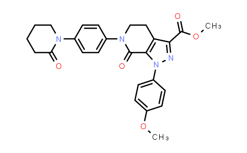 CAS No. 1074365-84-6, Methyl 1-(4-methoxyphenyl)-7-oxo-6-(4-(2-oxopiperidin-1-yl)phenyl)-4,5,6,7-tetrahydro-1H-pyrazolo[3,4-c]pyridine-3-carboxylate