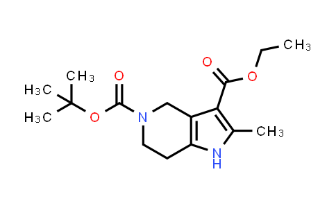 CAS No. 1075257-92-9, 5H-Pyrrolo[3,2-c]pyridine-3,5-dicarboxylic acid, 1,4,6,7-tetrahydro-2-methyl-, 5-(1,1-dimethylethyl) 3-ethyl ester
