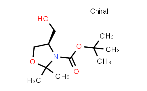 CAS No. 108149-63-9, 1,1-Dimethylethyl (4R)-4-hydroxymethyl-2,2-dimethyloxazolidine-3-carboxylate