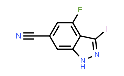 CAS No. 1082041-46-0, 4-Fluoro-3-iodo-1H-indazole-6-carbonitrile