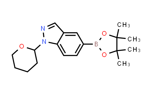CAS No. 1082525-64-1, 1-(Tetrahydro-2H-pyran-2-yl)-5-(4,4,5,5-tetramethyl-1,3,2-dioxaborolan-2-yl)-1H-indazole