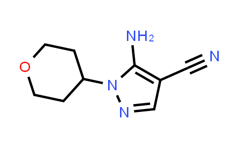 CAS No. 1082745-49-0, 5-Amino-1-(tetrahydro-2H-pyran-4-yl)-1H-pyrazole-4-carbonitrile