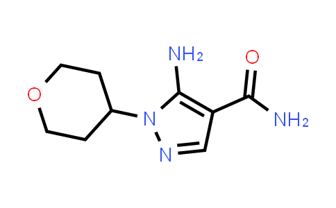 CAS No. 1082745-50-3, 5-Amino-1-(tetrahydro-2H-pyran-4-yl)-1H-pyrazole-4-carboxamide
