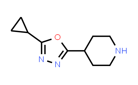 CAS No. 1082828-62-3, 4-(5-Cyclopropyl-1,3,4-oxadiazol-2-yl)piperidine