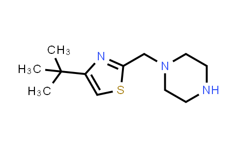 CAS No. 1083201-70-0, 1-[(4-tert-Butyl-1,3-thiazol-2-yl)methyl]piperazine
