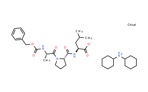 CAS No. 108321-20-6, Dicyclohexylammonium (S)-2-((S)-1-((S)-2-(((benzyloxy)carbonyl)amino)propanoyl)pyrrolidine-2-carboxamido)-4-methylpentanoate